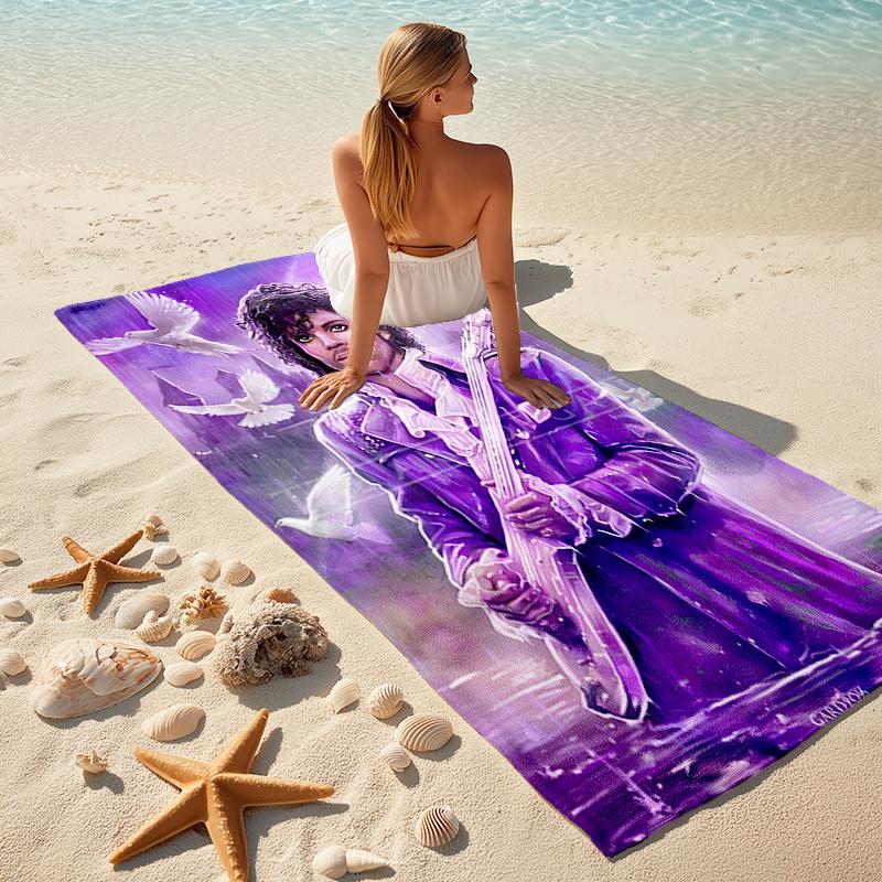 1pc Prince3 Beach Towel, Comfortable and Thick, and Swimming/Bath/Picnic/Camping Towel, Suitable for Seaside Beaches