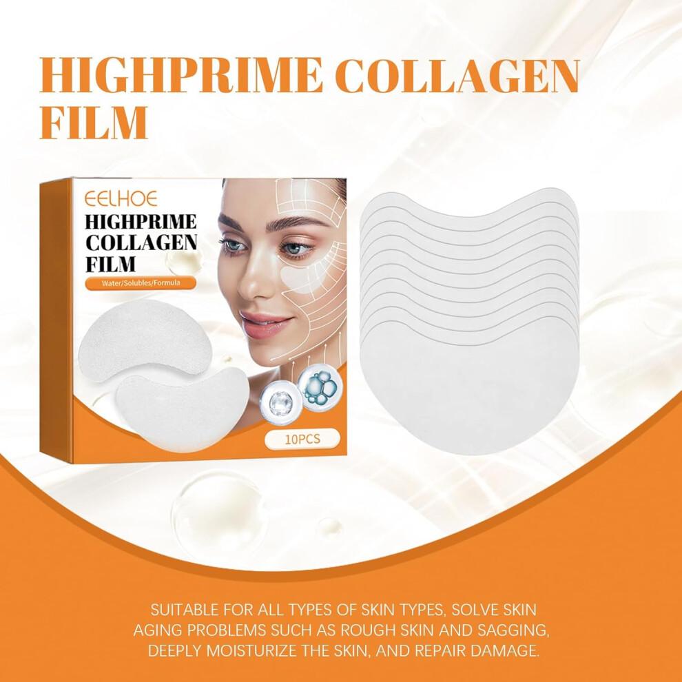 Nanofiber Collagen Face Revitalizer, Hydrating Eye Mask & Collagen Film for Fine Lines, Korean Soluble Collagen, 8 Boxes/40 Pairs