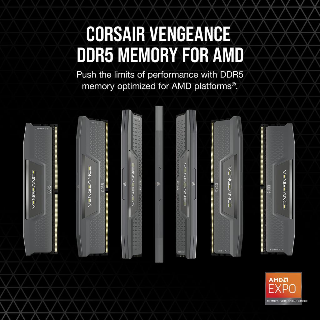 Память CORSAIR для настольных ПК VENGEANCE серии DDR5 32 ГБ x CMK32GX5M2D6000Z36 DDR5-6000 МГц (ПК5-48000) [16 ГБ 2]