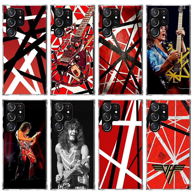 Eddie Van Halen Graphic Guitar Phone Case For Samsung Galaxy S23 S24 S25 Edge S26 Ultra S22 + S21 Plus S20 FE Cover Silicone Pri