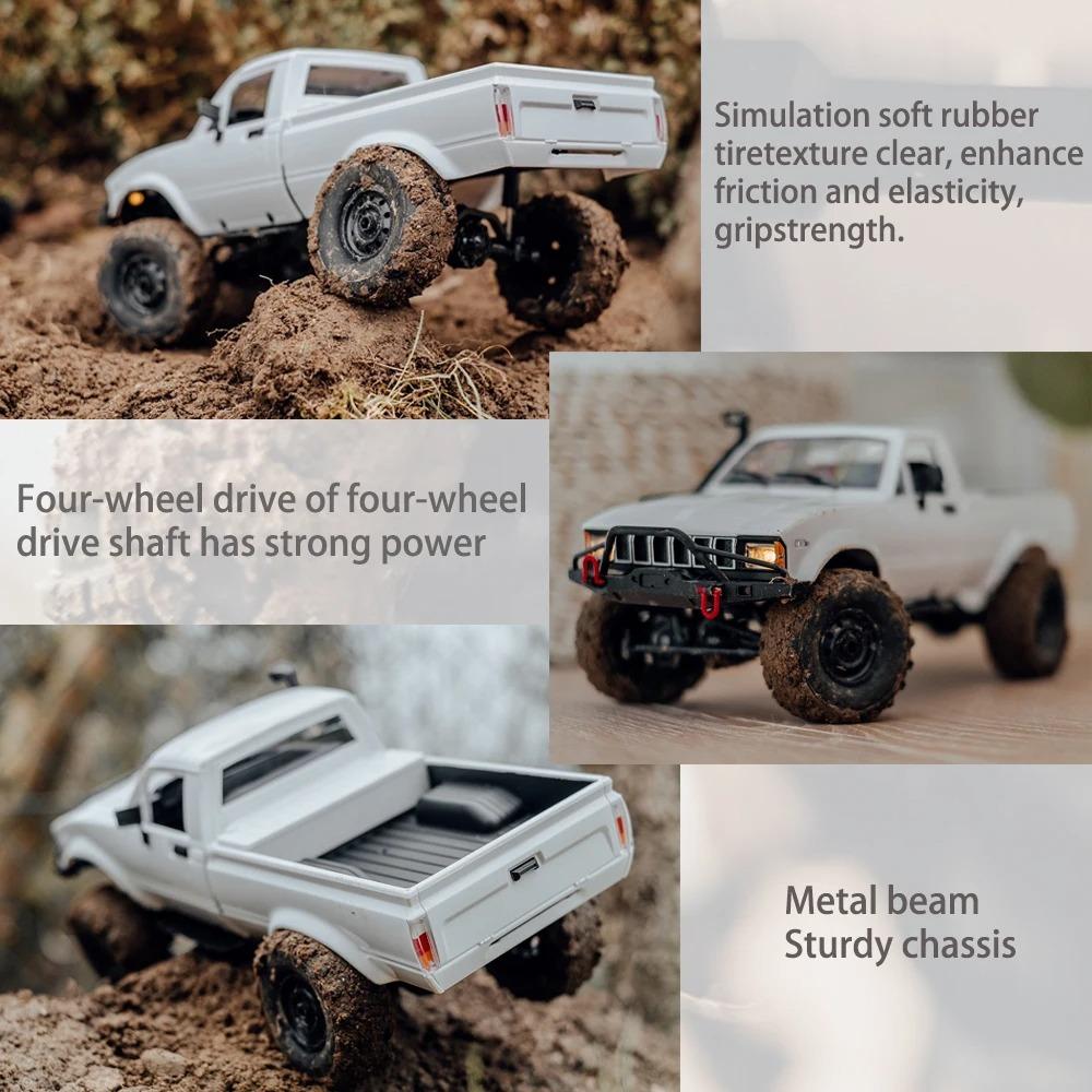 Полномасштабная радиоуправляемая машина WPL C24-1 1:16 2,4G 4WD Rock Crawler электрический багги альпинистский грузовик светодиодный свет на дороге 1/16 для детей подарки игрушки