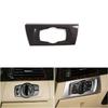 Carbon Fiber Style Headlight Switch Frame Trim For BMW 3 Series E90 2005-12