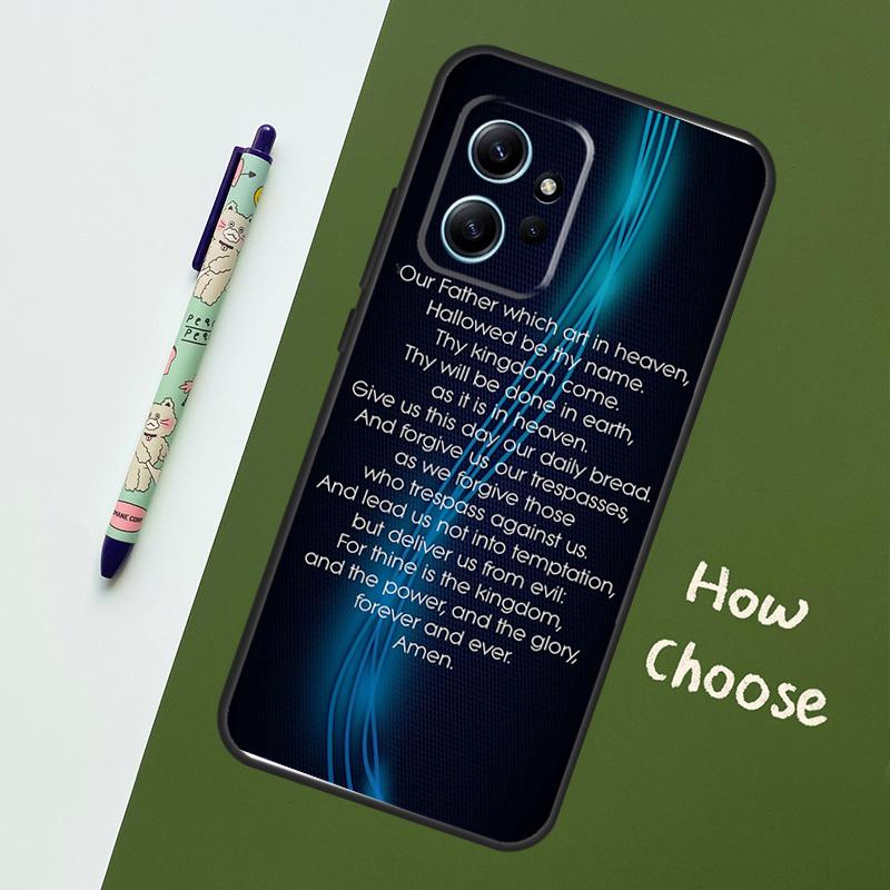 Christianity Lord Prayer Case For Xiaomi Redmi Note 11 12 10 Pro 8 9 Note 12S 11S 9S 10S Redmi 12C 9C 10C 12 Cover