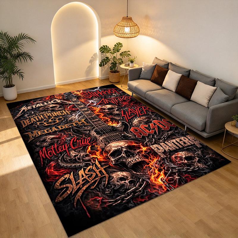Heavy Metal Living Room Nonslip Area Rug Soft Carpet For Bedroom Game Playroom Sofa Office Home Decor Doormat Christmas Gift C9302885