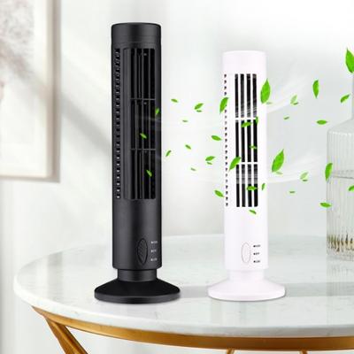 Мини Электрический USB Безлопастной 2-скоростной Настольный Охлаждающий Башенный Вентилятор для Дома и Офиса