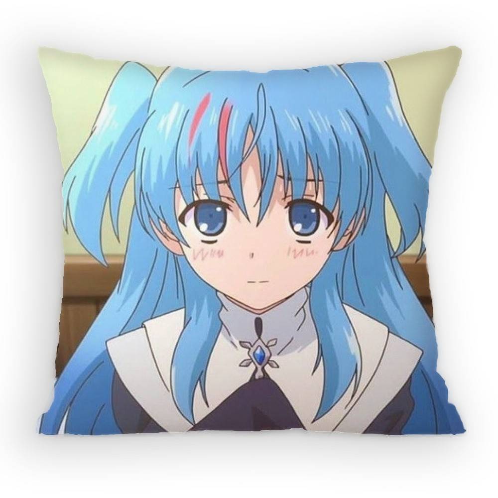Worldend Chtholly Nota Seniorious Pillow Case Anti-Dustmite Pillowcase Invisible Zipper Silky Short Plush Sofa Cushion Cover