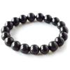 Black Hokutolite Bracelet 10mm Made In Taiwan Negative Ion Measured Radium Black Hoctorite Inner Diameter 19cm Approx.