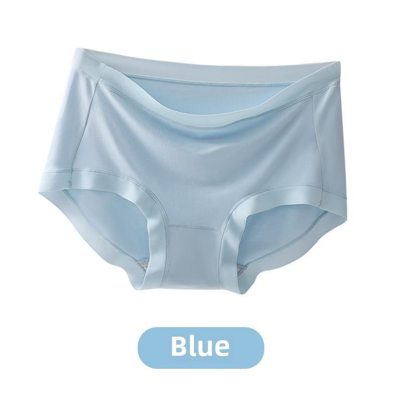Women's Breathable Seamless Mid-Waist Cotton Modal Underwear with Antibacterial Crotch