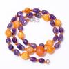 Natural Carnelian Amethyst Mix Shape Gemstone Smooth Beads Necklace 3-12 Mm 18" UB-8603
