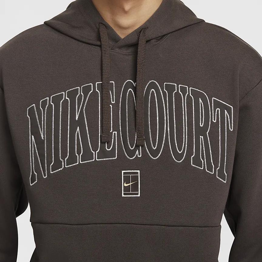 Nike Спортивная толстовка Court Heritage Dri-Fit, удобная, мягкая, свободная, отводящая влагу, мужская, цвет Барочно-коричневый, Вельветово-коричневый, FQ2094-237