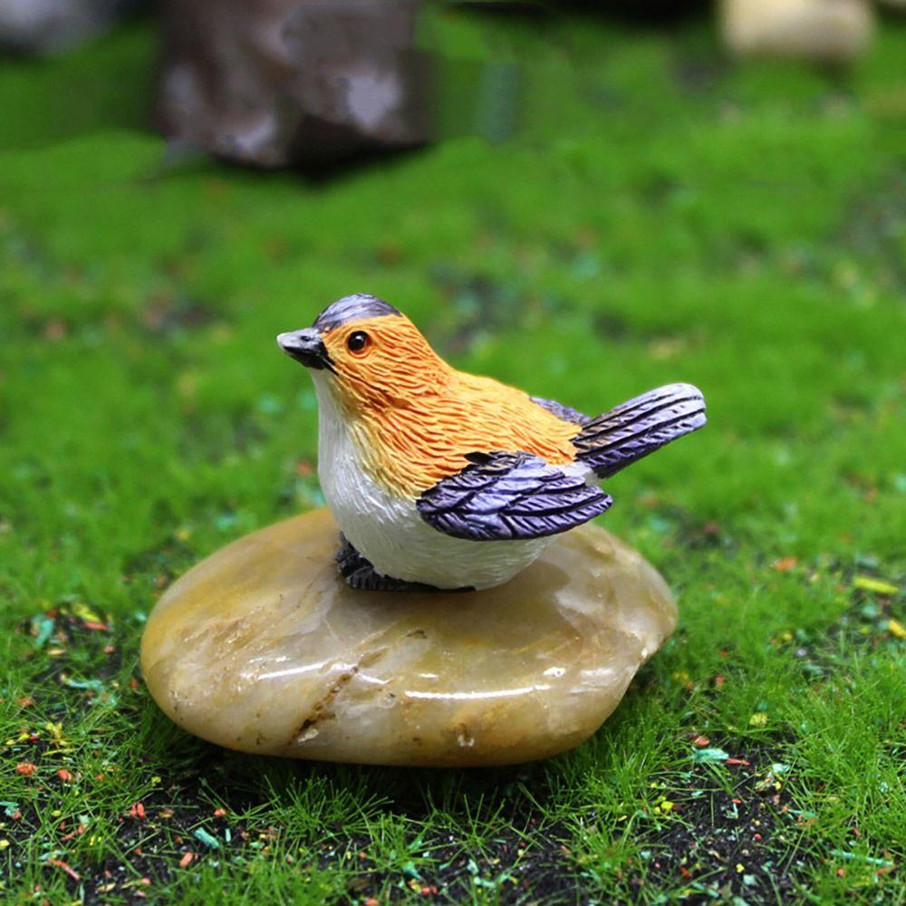 Многоцветные миниатюрные фигурки птиц, многоразмерная имитация воробья, модель для улицы и дома