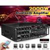 800W 220V - 240V EQ Bluetooth Stereo Amplifier 4 Ohm 2CH USB 64GB Disk/SD Card Car Home 220V