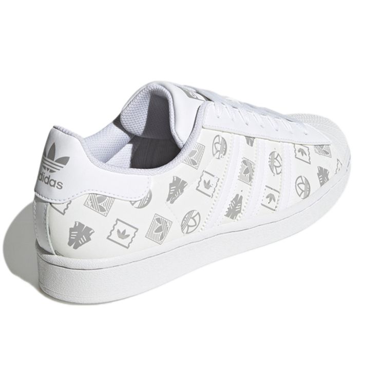 adidas Оригинальные кроссовки Superstar с низким верхом, унисекс, белые, GX8413