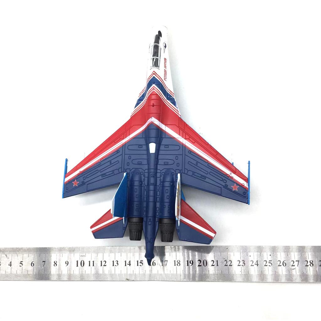 1/100 SU-35 Airplane Model Russian Knight Fighter Alloy Diecast Plane Display Model Aircraft for Collection or Gift