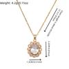 Fashion Sunflower Zircon Pendant Necklaces for Women Gold Color Stainless Steel Necklace Jewelry Party Accessories