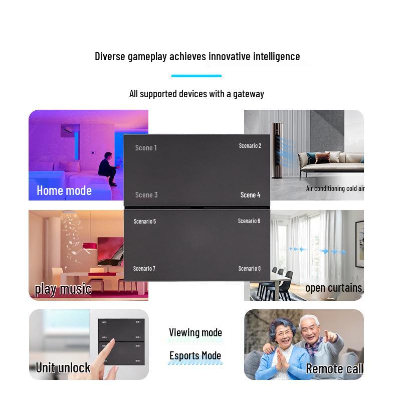 Беспроводной умный переключатель сцен Mijia с 8 кнопками, Mesh Bluetooth