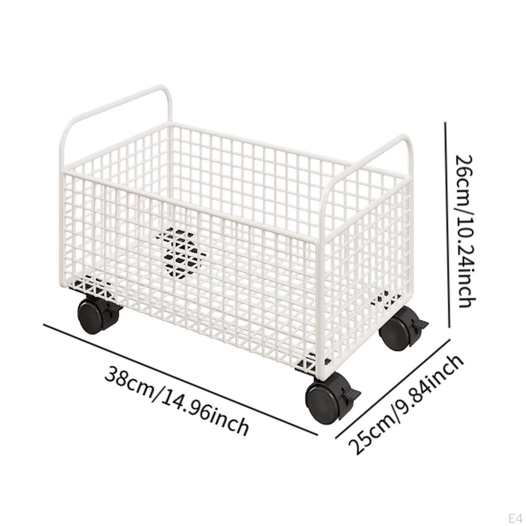 Lightweight And Modern Under Desk Rolling Bookcase, Ideal for Snacks, Toys, Bedrooms Or Kitchens.