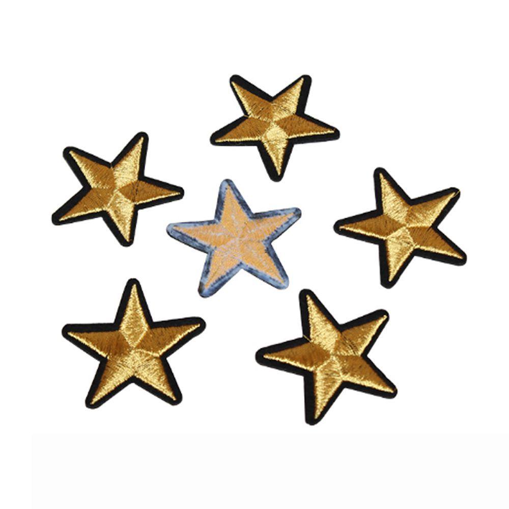 5/10Pcs Fabric Sew On Embroidery Applique Iron-On Patch Badge Stickers Stars Patches