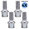 4 Pieces Car Wheel Bolts WHT002437 28mm Length Silver Car Accessories For VW Volkswagen Arteon 2017 Beetle A3 A4 A5 A6 A8
