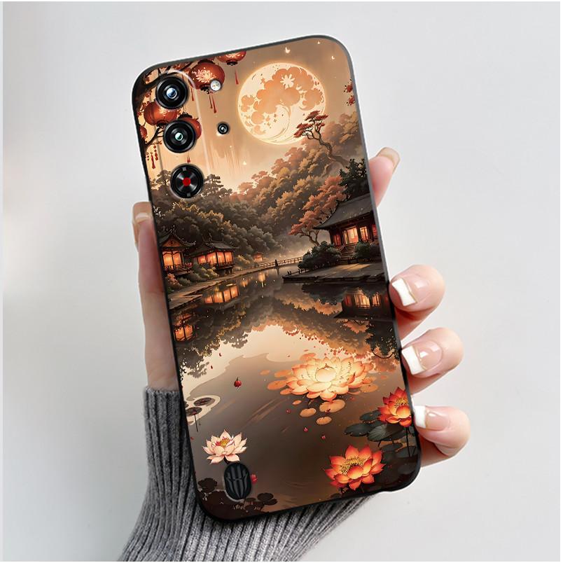 Для ZTE Nubia Red Magic 10 10S Pro Plus Redmagic 10 Air Чехол Роскошный Милый Кролик Любовь Забавный Черный Мягкий Силиконовый Задняя Крышка Корпус