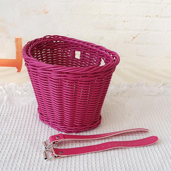 Велосипедная корзина большой вместимости, прочная, грузоподъемная, универсальная, простая в установке, плетеная вручную, имитация ротанга, велосипедная