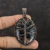 Tree Of Life Black Rutile Pendant Copper Wire Wrapped Jewelry Beautiful Gemstone Jewelry Handmade Wire Wrap Pendant Copper Pendant For Gift