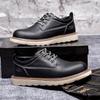 Мужская обувь очень большого размера весна и осень 2025 новая ретро рабочая обувь американская уличная повседневная кожаная обувь ботинки Мартина с большой головой