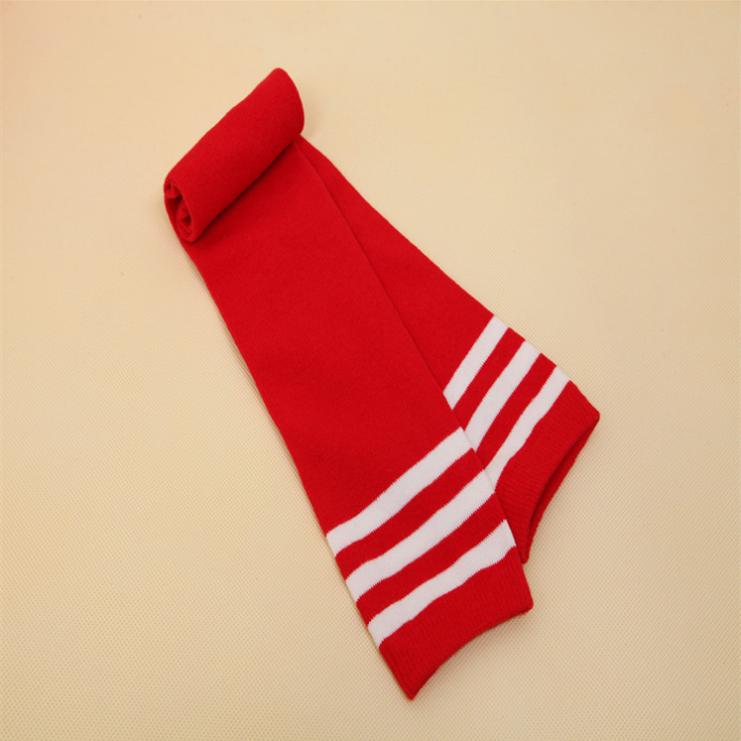 Kids Knee High Socks Girls Boys Football Stripes Cotton Sports School Socks