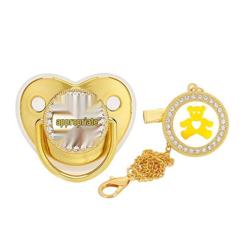New Baby Rhinestone Pacifier with Dust Cover In Stock
