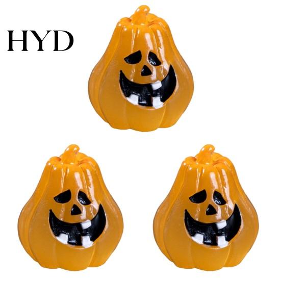 DIY Micro Landscape Decor 3Pcs Halloween Mini Resin Figurines, Miniature Pumpkin Ghost Grim Reaper Outdoor Decoration Castle Statue for Spooky