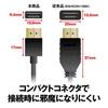 Buffalo HDMI Slim Cable 1m ARC compatible 4K x 2K compatible [HIGH SPEED with Ethernet certified product] BSHD3S10BK/N