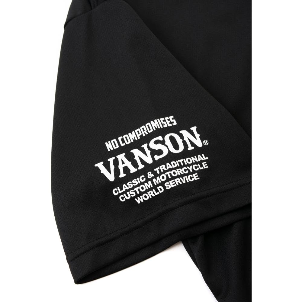 Vanson VSE25806S Men's Moisture-Wicking, Quick-Drying Mesh T-Shirt (2XL, Black/White)