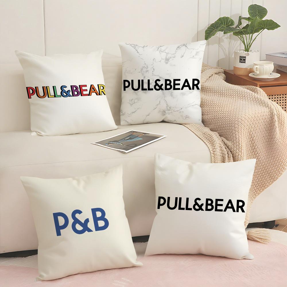 Classic PPullBBears Cushion Cover Short plush Doublesided Print Square Throw Pillow Covers Sofa Home Cushion Decor