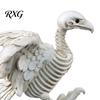 Vintage Halloween Skeleton Decor Vulture Statue, Realistic Bird Bone Figurine for Distressed Texture Home Decor, Spooky Tabletop Ornament Living Room