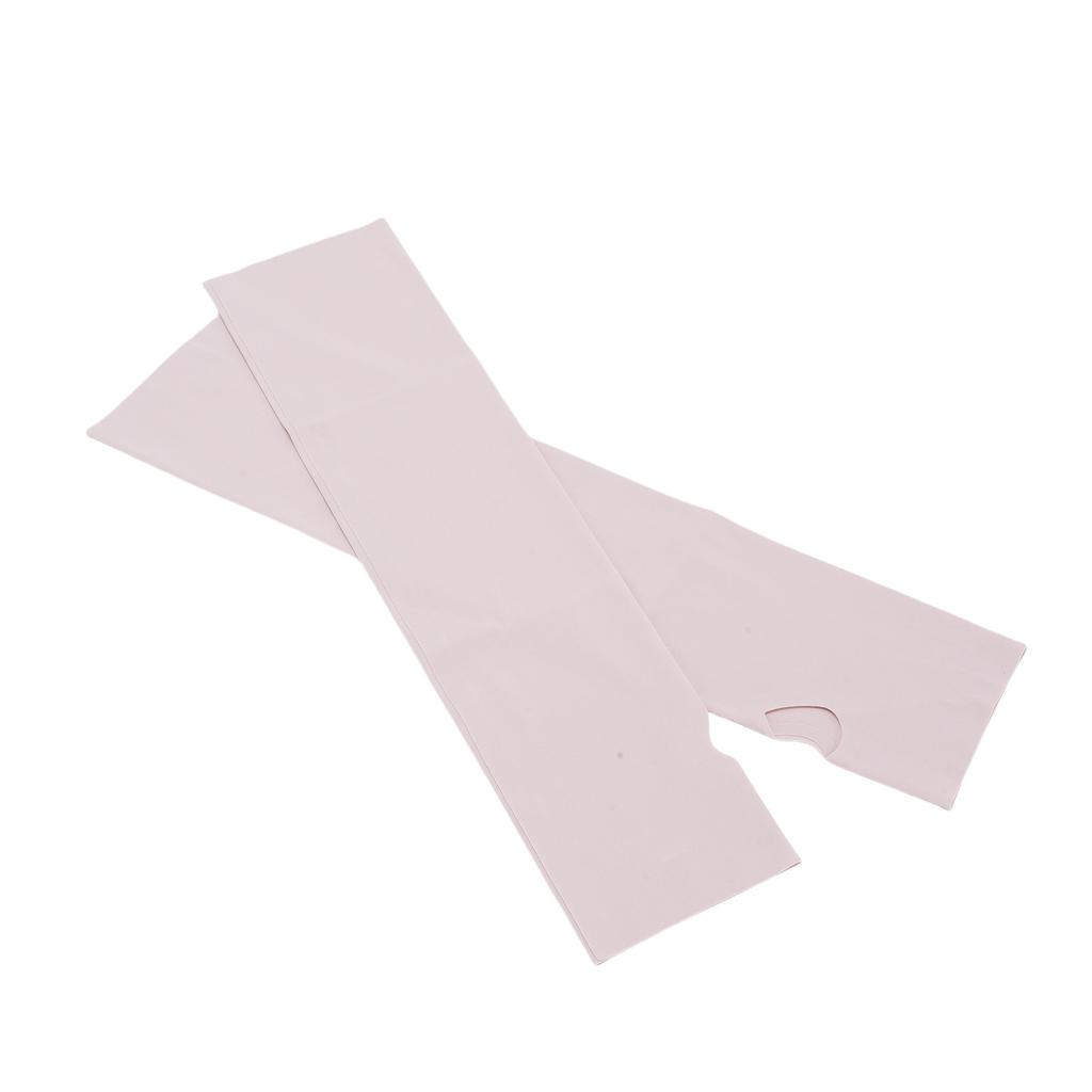 Arm Sleeves with Thumb Hole Sunscreen and Cooling for Women Men Summer Cycling Traveling Fishing Pink