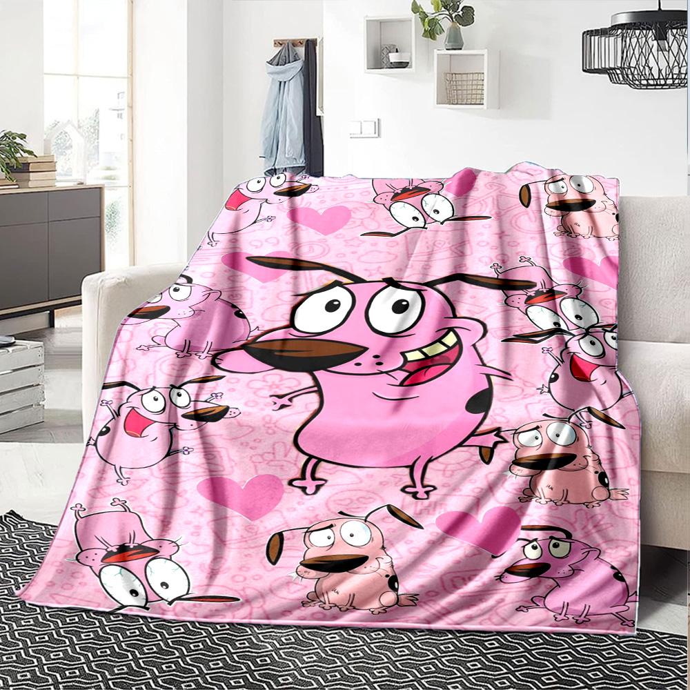 Courage Print Flannel Blanket High Quality Warm Comfortable Cover for All Seasons Perfect for Gifts Home Decor