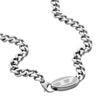 Diesel Men's Silver Stainless Steel Logo Chain Necklace (Model: DX1509040), Length: 500mm, Width: 30mm, Height: 11mm, Stainless Steel, No Jewels