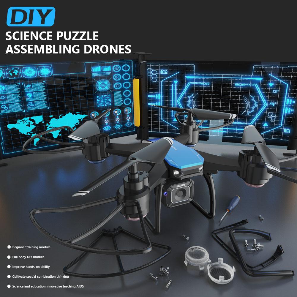 non-toxic JJRC H108 DIY Teaching Assembly Mini Drone Interactive Training Fixed Altitude Aerial Pography Remote Control Aircraft Dron