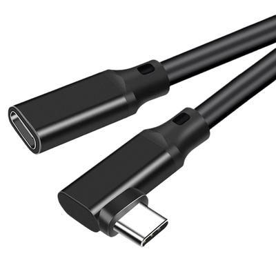 Hannord USB C Удлинитель VR Link Кабель 90 Градусов USB 3.2 Gen2 Угловой Удлинитель PD100W 20 Гбит/с Кабель для Передачи Данных для Macbook Samsung Ноутбука
