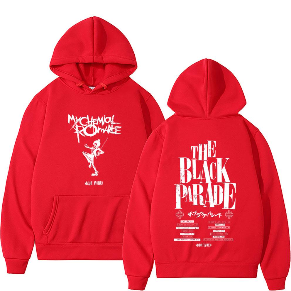 Худи Rock Band My Chemical Romance The Black Parade Tour Мужское Женское Модное Панк Эмо Оверсайз Пуловер Мужские Повседневные Толстовки