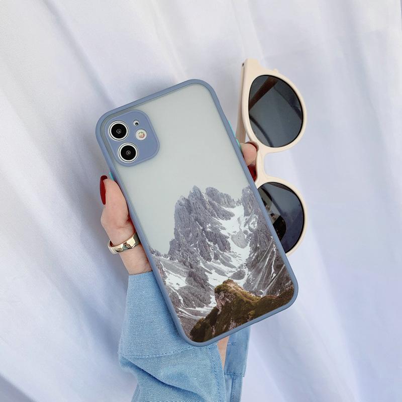 Эстетичный чехол для телефона с рисунком снежной горы для iPhone 7 8 Plus SE2 X XR XS MAX 15 14 12 13 mini 11 Pro Max Ударопрочный чехол