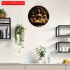 1pc 2d Flat Buddha Art Sign - Round Wooden Sign - 20cm Suitable for Home Living Room, Restaurant, Office, Garage, Bar, Coffee Shop Decoration, Gift
