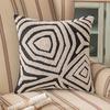 Geometric Embroidery Pillow Case Medium Light Luxury Living Room Sofa Cushion Cover Towel Embroidery Design Sample Room Decoration