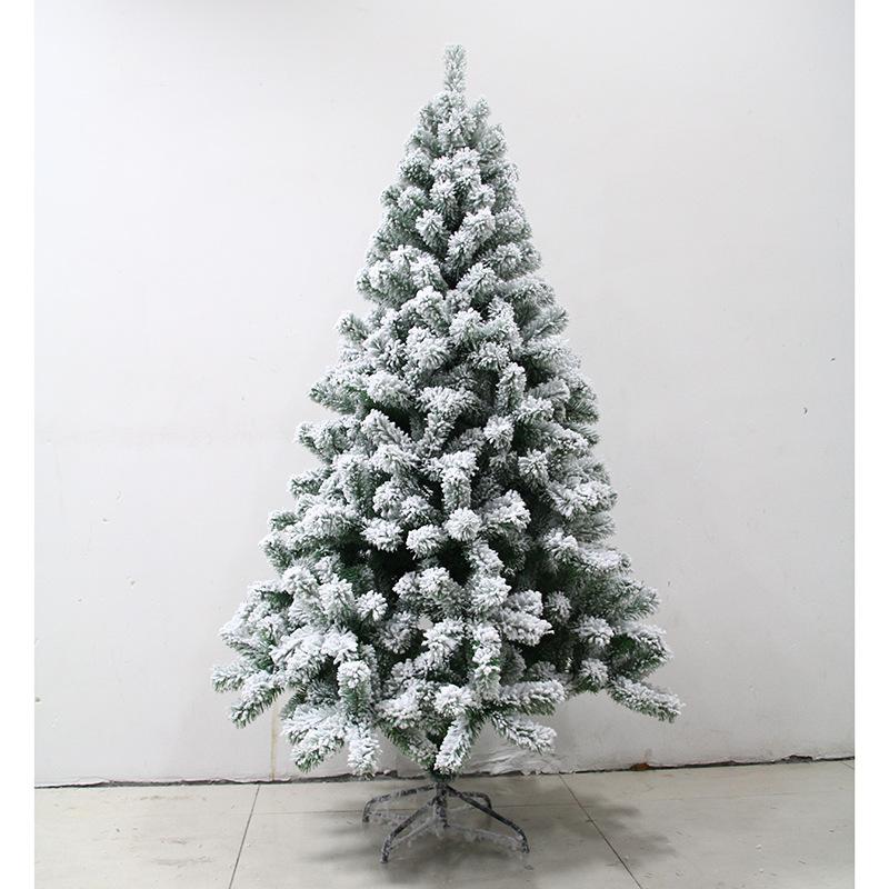 Premium PE Flocked White Snow Artificial Christmas Tree, Dense Snowy Xmas Tree for Indoor Holiday Decor, Multiple Sizes