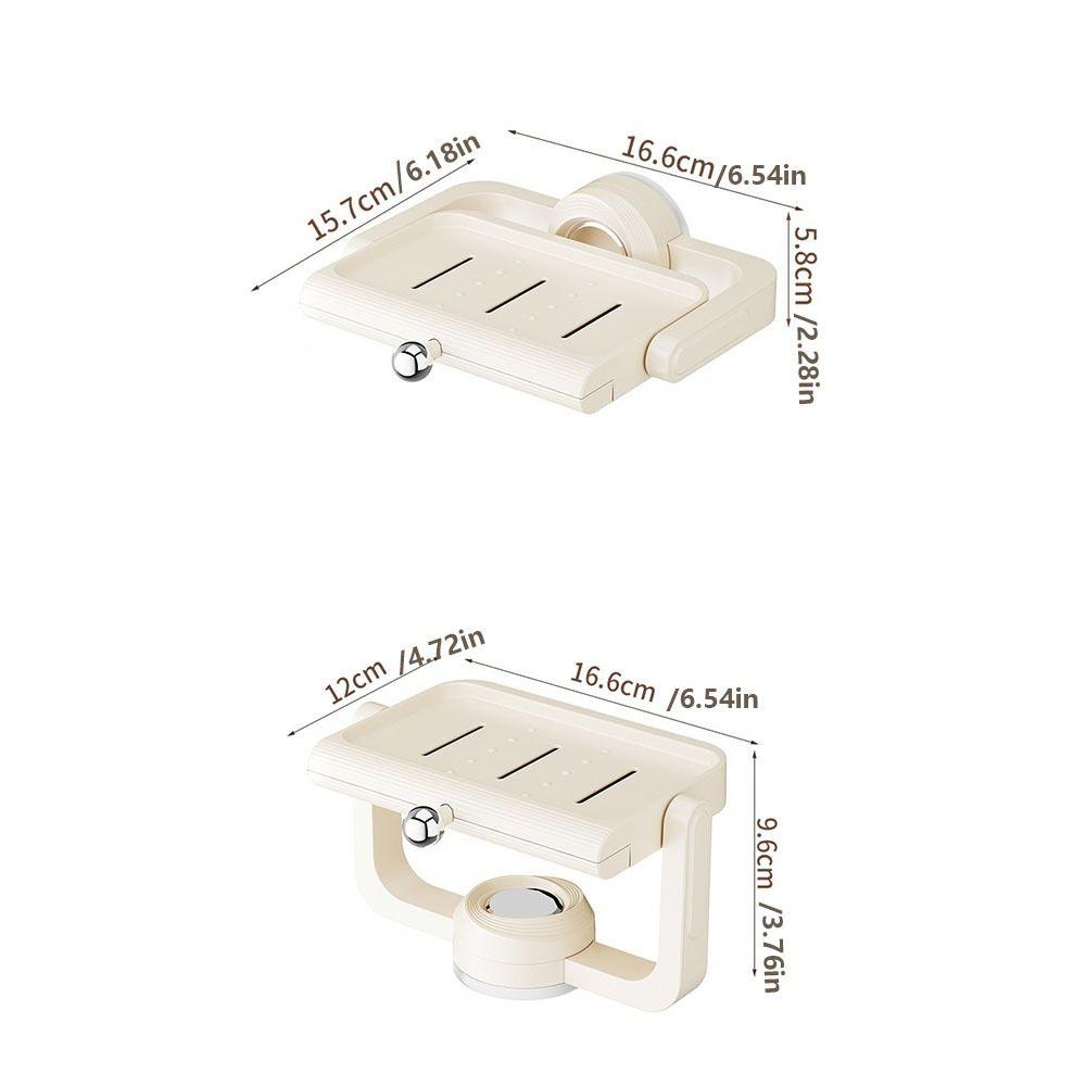 Настенная вращающаяся мыльница на присоске, неперфорированная полка для хранения мыла, туалет