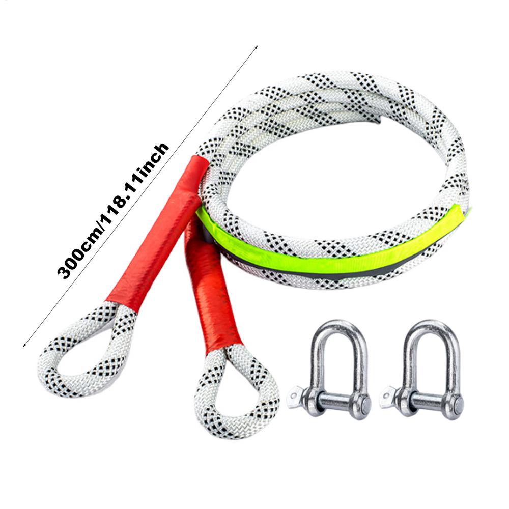 3/4/5M Car Tow Rope Set 10T/5T Tow Strap Off Road Towing Rope Heavy Duty Emergencies Equipment Tow Rope With Hooks For Truck ATV