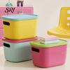 Balcony Gardening Supplies Container Storage Box with Handle And Lid Organizer Space Office Saving Stackable for Kitchen Bedroom Dormitory
