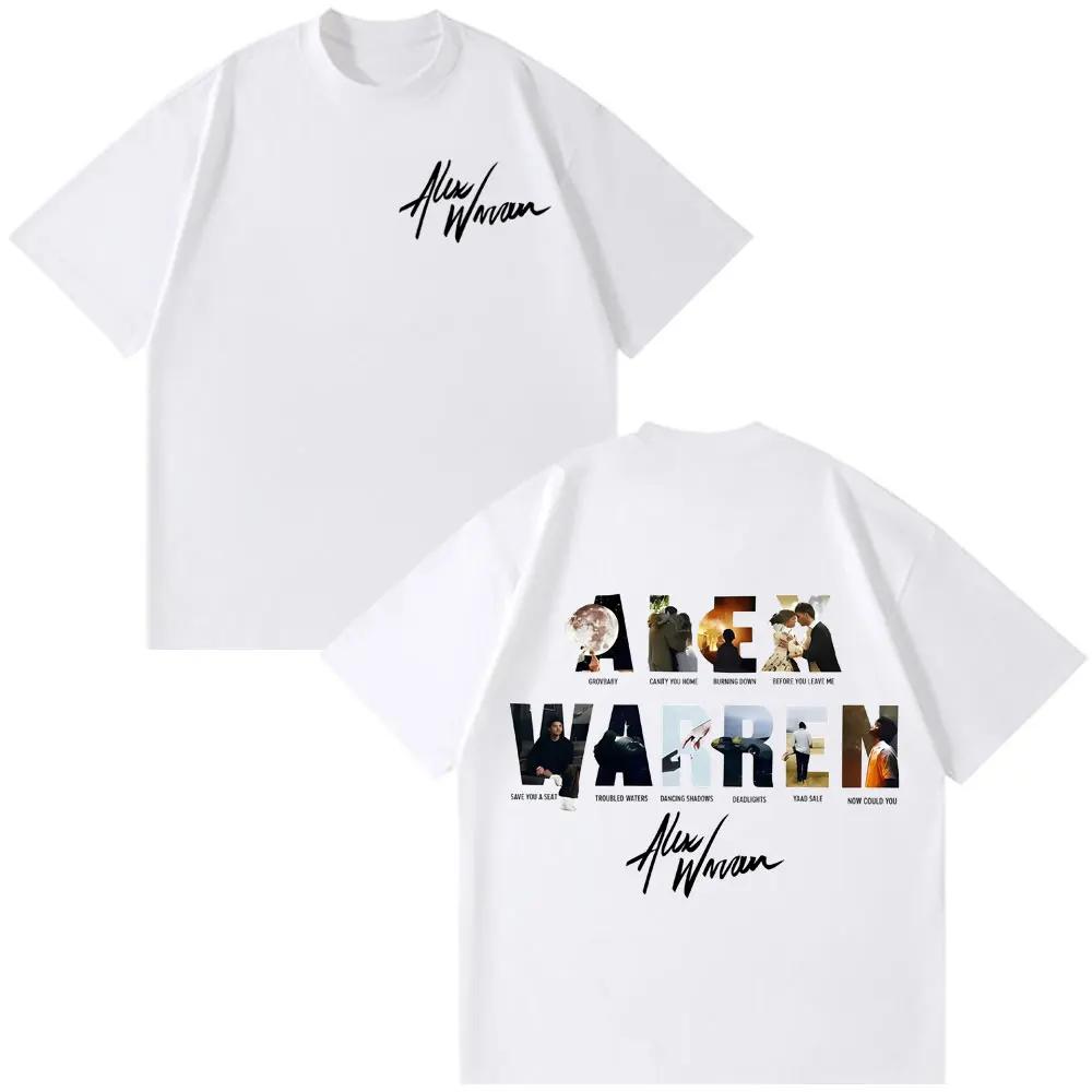 Singer Alex Warren 2026 Tour Print Tshirts Unisex Women Vintage Cotton Tshirt Loose Casual Oversized Fashion Tshirts Streetwear