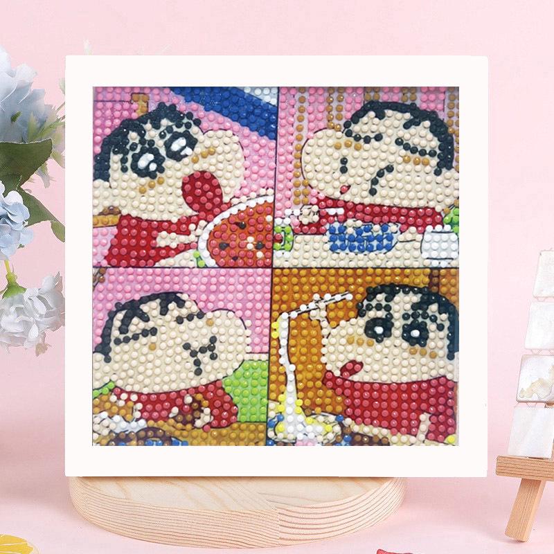 Детская алмазная мозаика Sanrio с наклейками-рамкой - Набор для самостоятельного изготовления, ручная работа, подарок