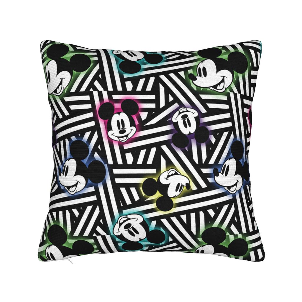 Mickey Cartoon Pillowcase Polyester Cushion Cover Decor Pillow Case Cover Home Square 45X45cm